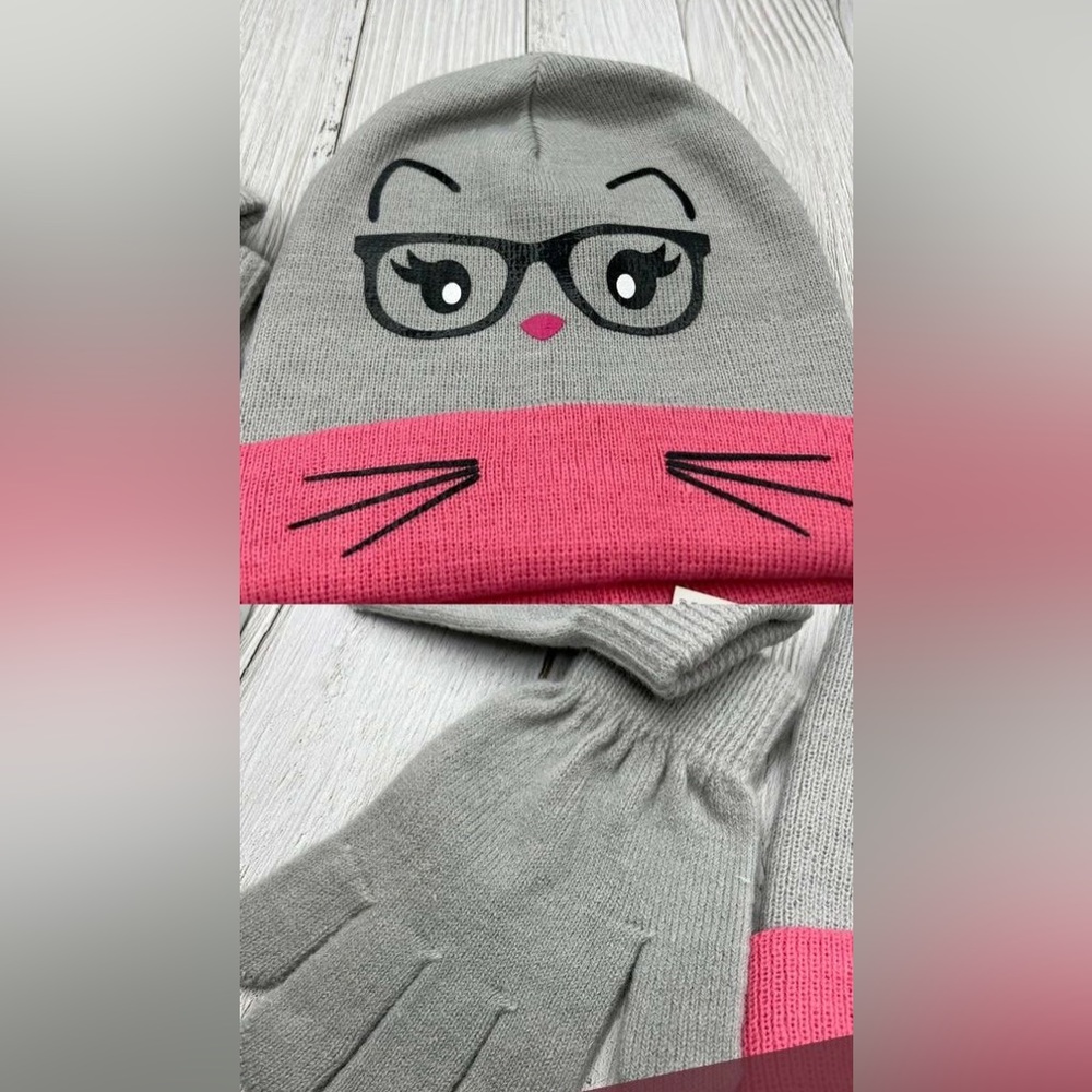 Spotted Zebra Kids Hat & Glove Set